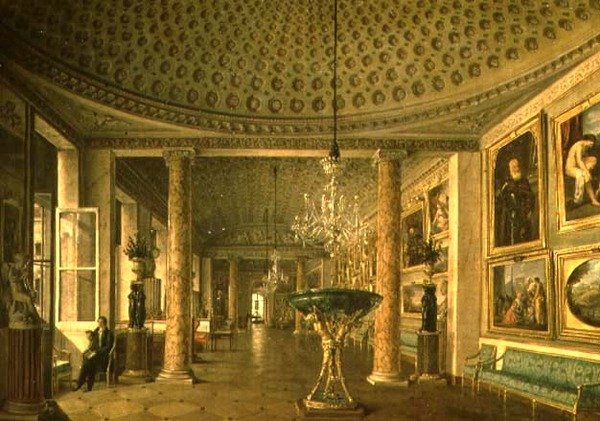 Obrazárna v paláci Stroganov, Petrohrad od Nikolai Stepanovich Nikitin