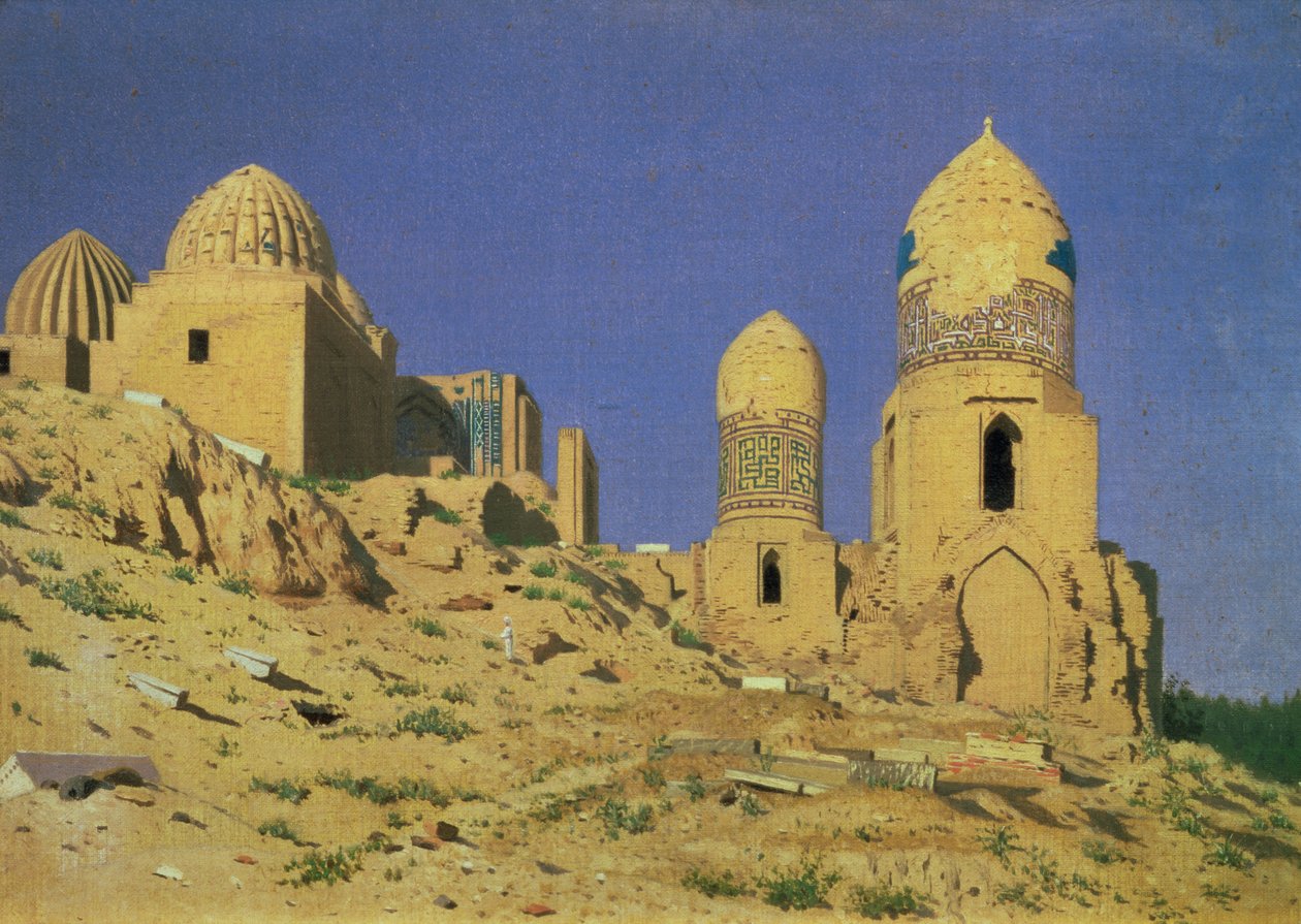 Hazrat Sheikh-i-Zindah Mausoleun v Samarkandu, 1869-70 od Nikolai Stepanovich Vereshchagin