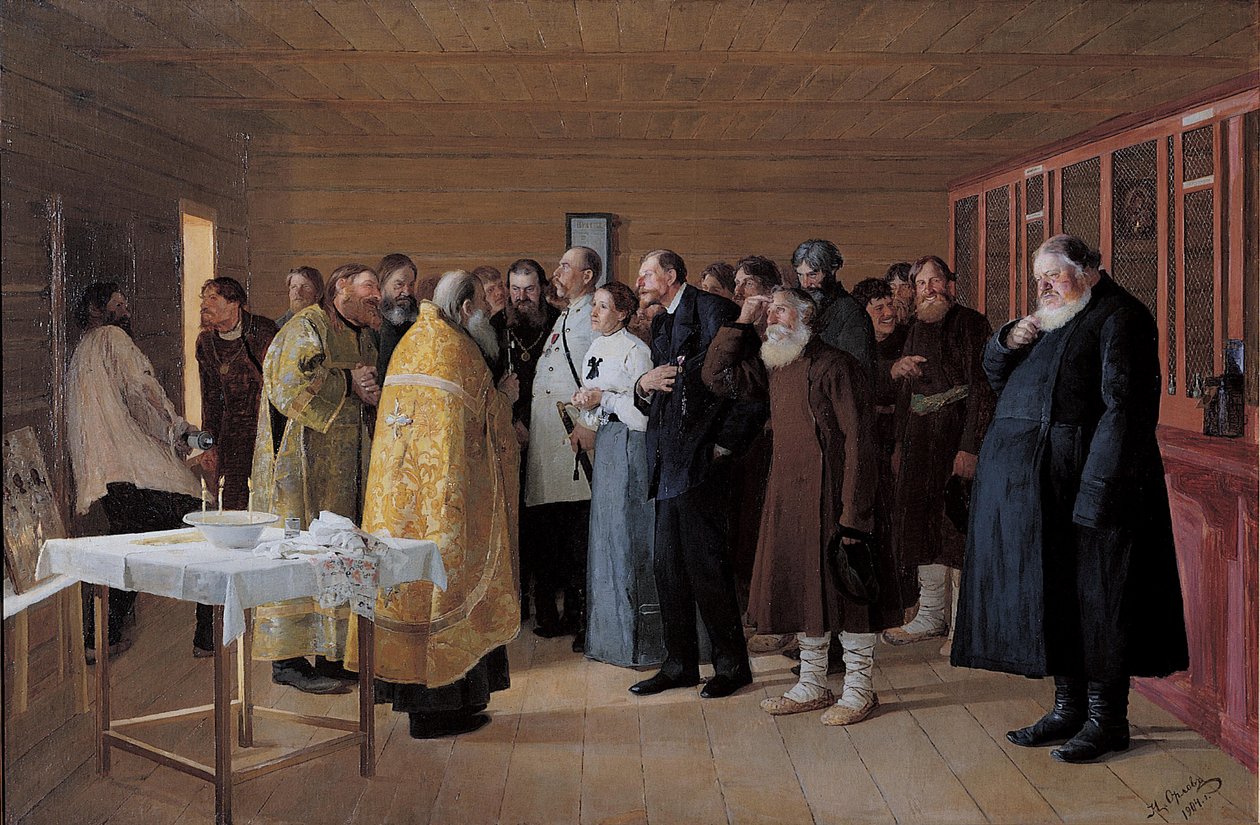 Zasvěcení obchodu s vodkou, 1904 od Nikolai Vasilievich Orlow