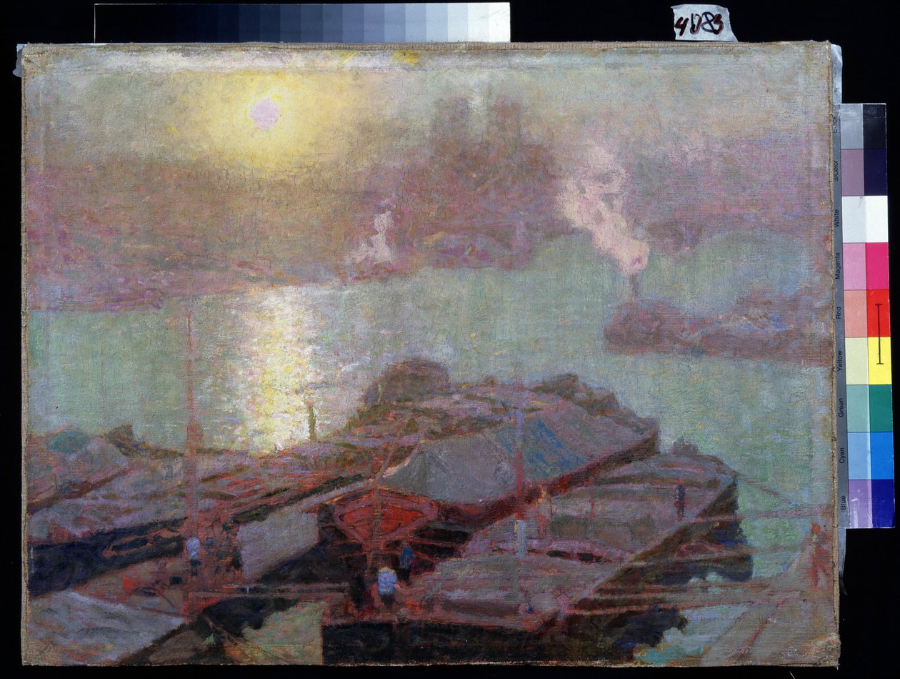 Seina v Paříži (Seina v Paříži). Obraz Nikolaje Vasiljeviče Dosekina (1863-1935). Olej na plátně, 48,2 x 63,7 cm od Nikolai Vasilyevich Dosekin