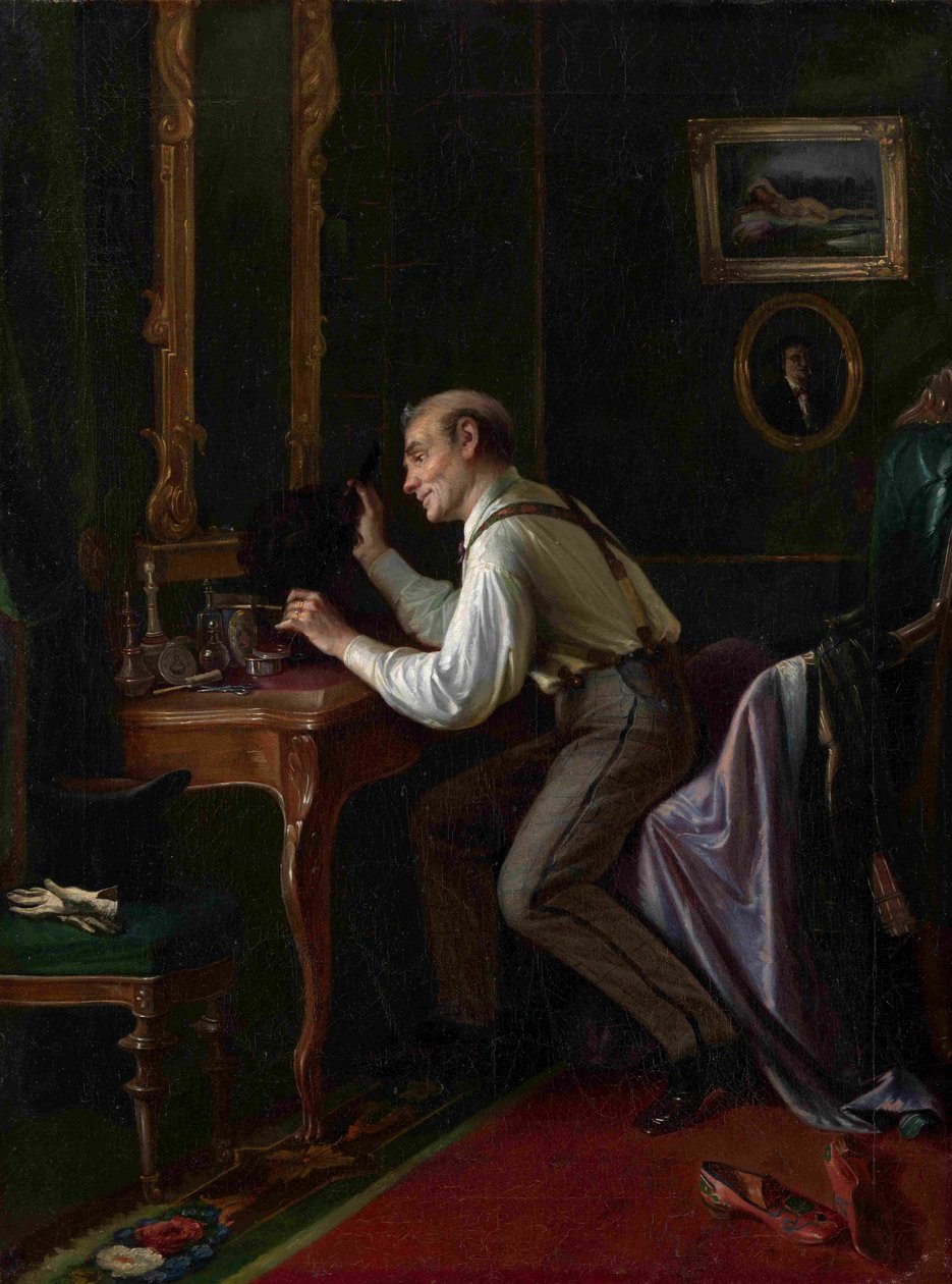 U toaletního stolku, 1872 od Nikolai Yakovlevich Gribkov