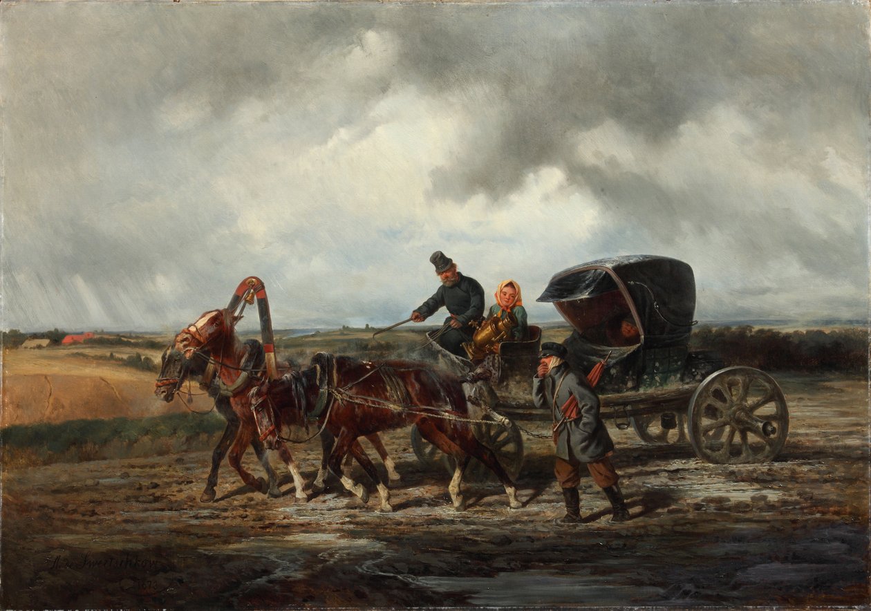 Na cestě k vytahovači zubů, 1873 od Nikolai Yegorovich Sverchkov