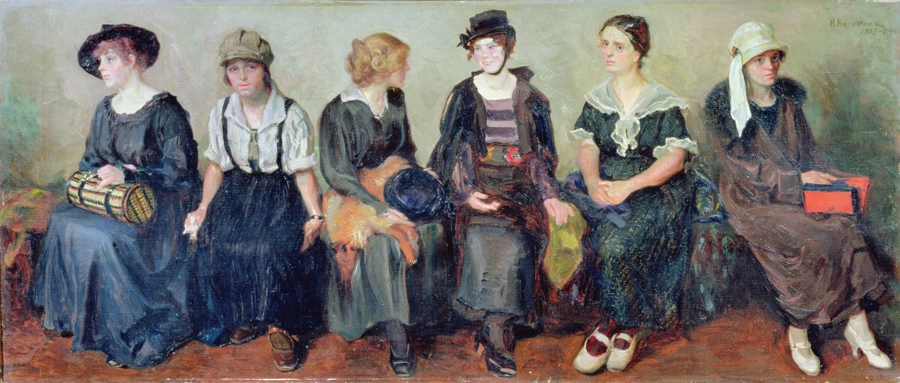 Skupina herců, 1913-24 od Nikolaj Alekseevich Kasatkin