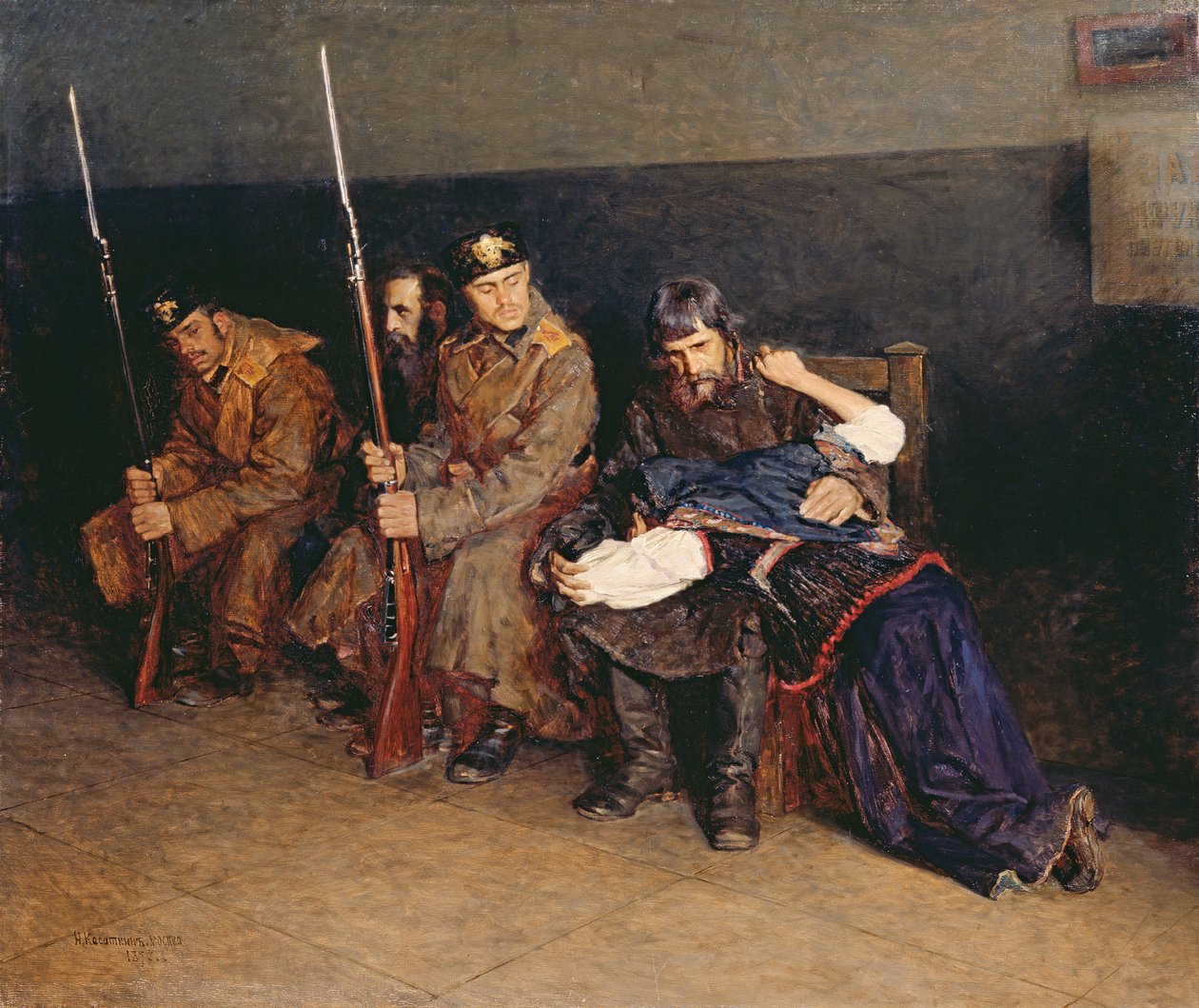 V chodbě okresního soudu, 1897 od Nikolaj Alekseevich Kasatkin