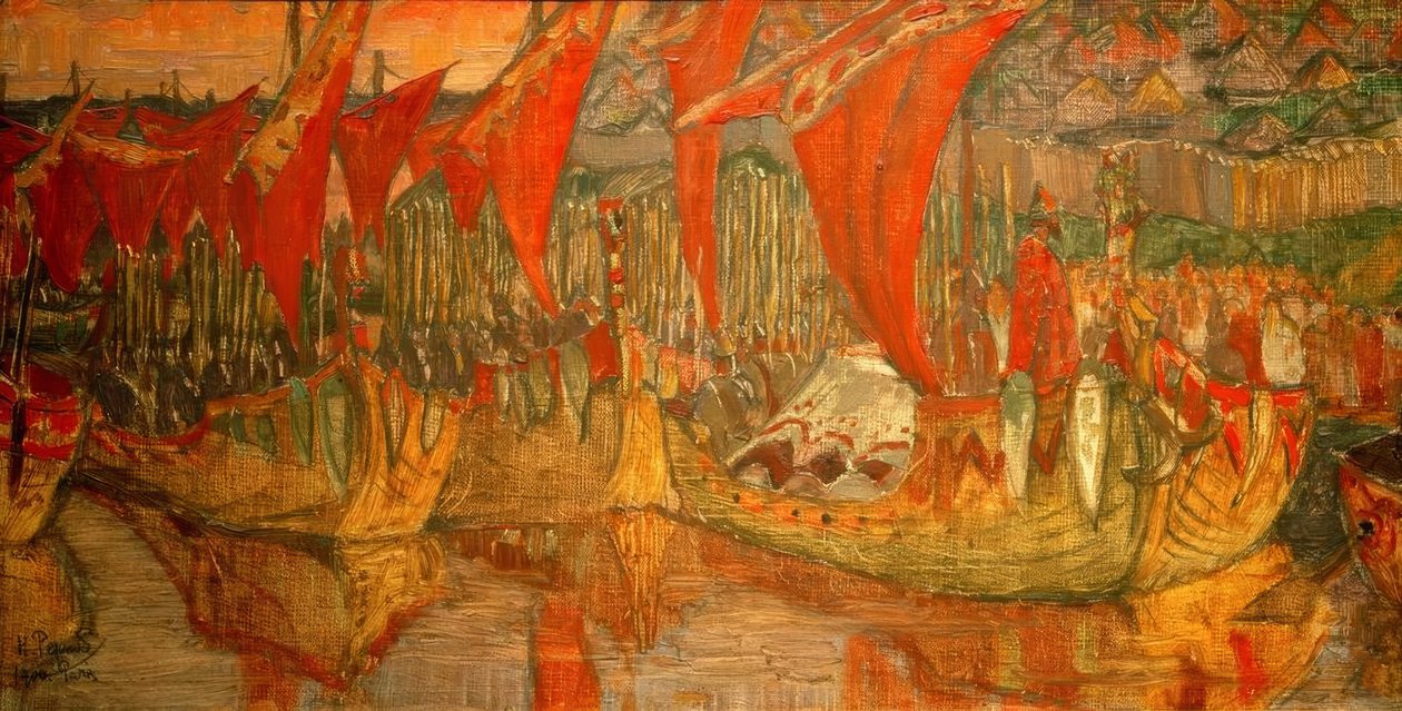 Vladimírova cesta na Korsun od Nikolai Konstantinowitsch Roerich