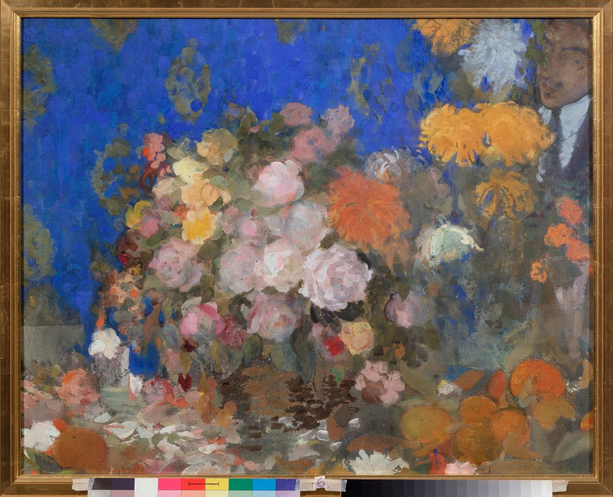 Nature morte avec autoportrait - Zátiší s autoportrétem - Dílo Nikolaje Nikolajeviče Sapunova (Sapunov) (1880-1912), tempera na kartonu od Nikolaj Nikolaevic Sapunov