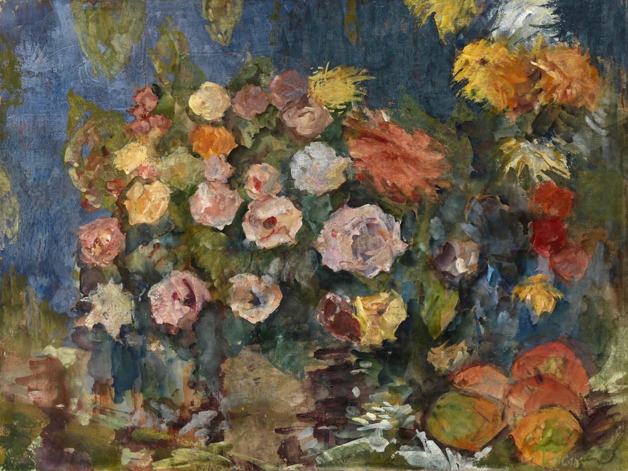 Zátiší s květinami a ovocem, 1907 od Nikolaj Nikolaevic Sapunov
