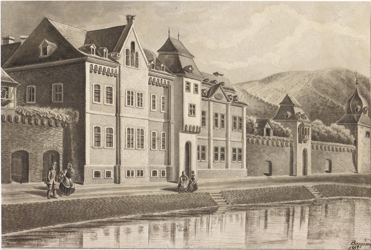 Sirotčinec a nemocnice Ducha svatého v Boppardu v roce 1865 od Nikolaus Schlad