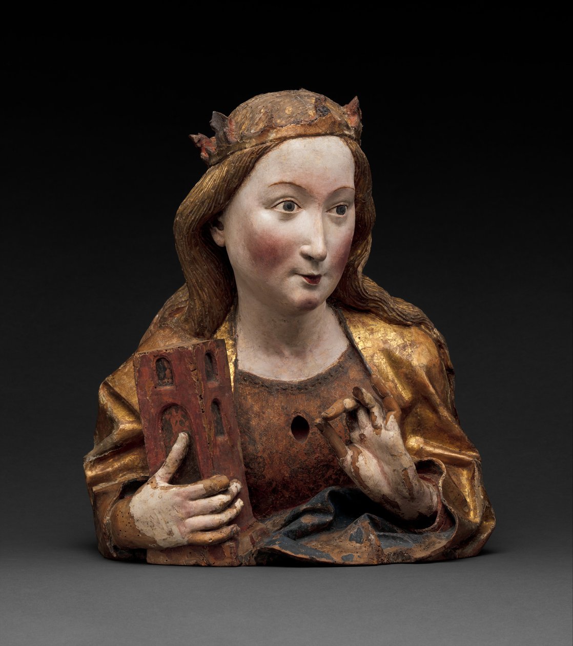 Busta relikviáře svaté Barbory, kolem roku 1465 od Nikolaus Gerhaert von Leyden