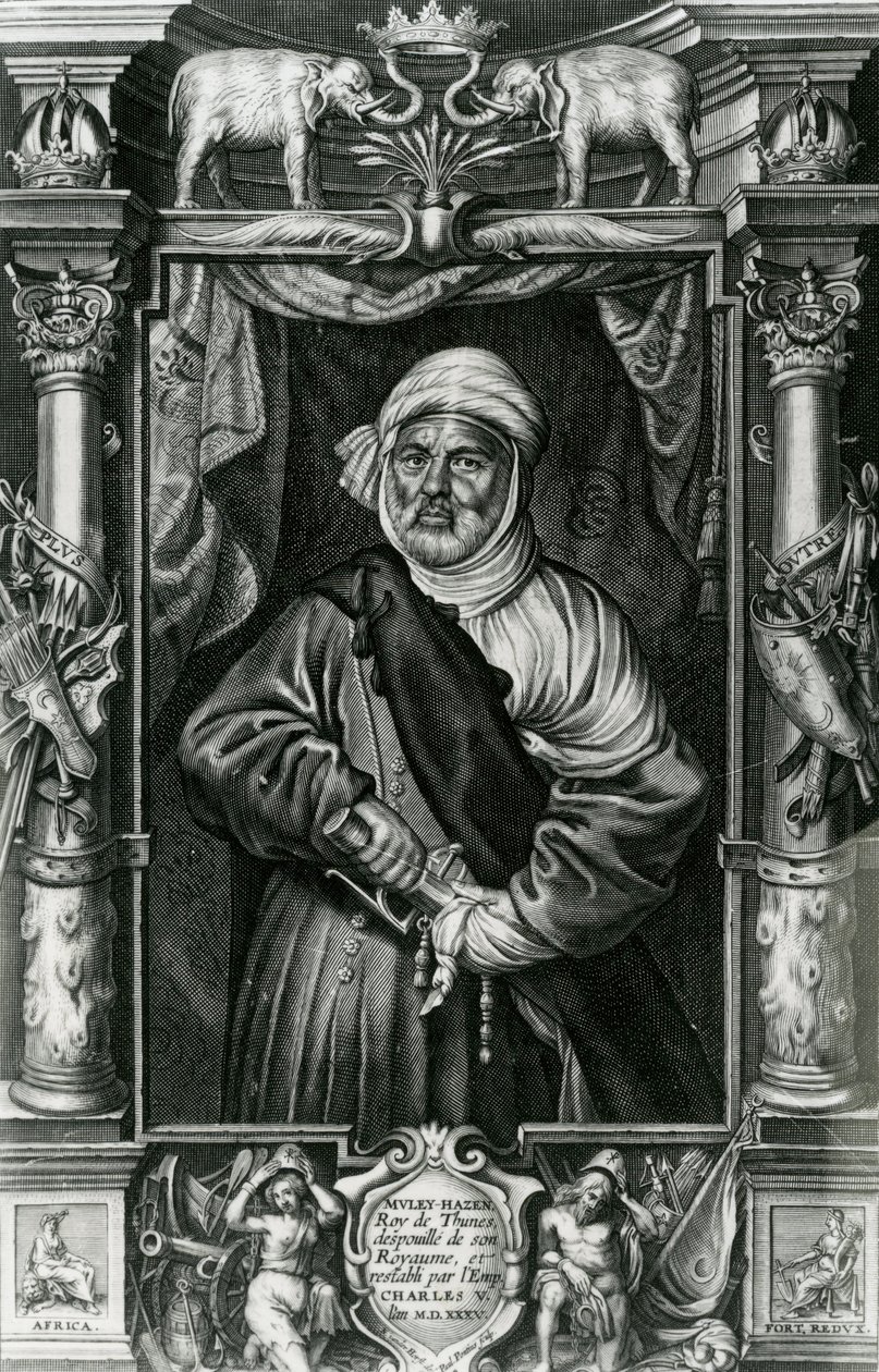 Abu l-Hasan Ali, také nazývaný Muley Hacén, 1535 od Nikolaus van der Horst