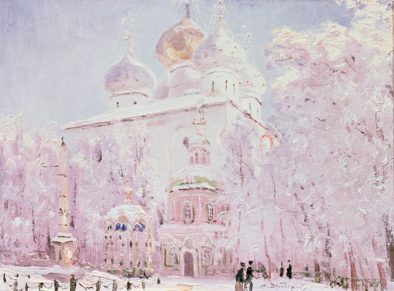 Zima v Trinity-St. Sergius Lavra v Sergiyev Posad, kolem roku 1910 od Nikolay Nikanorovich Dubovskoy