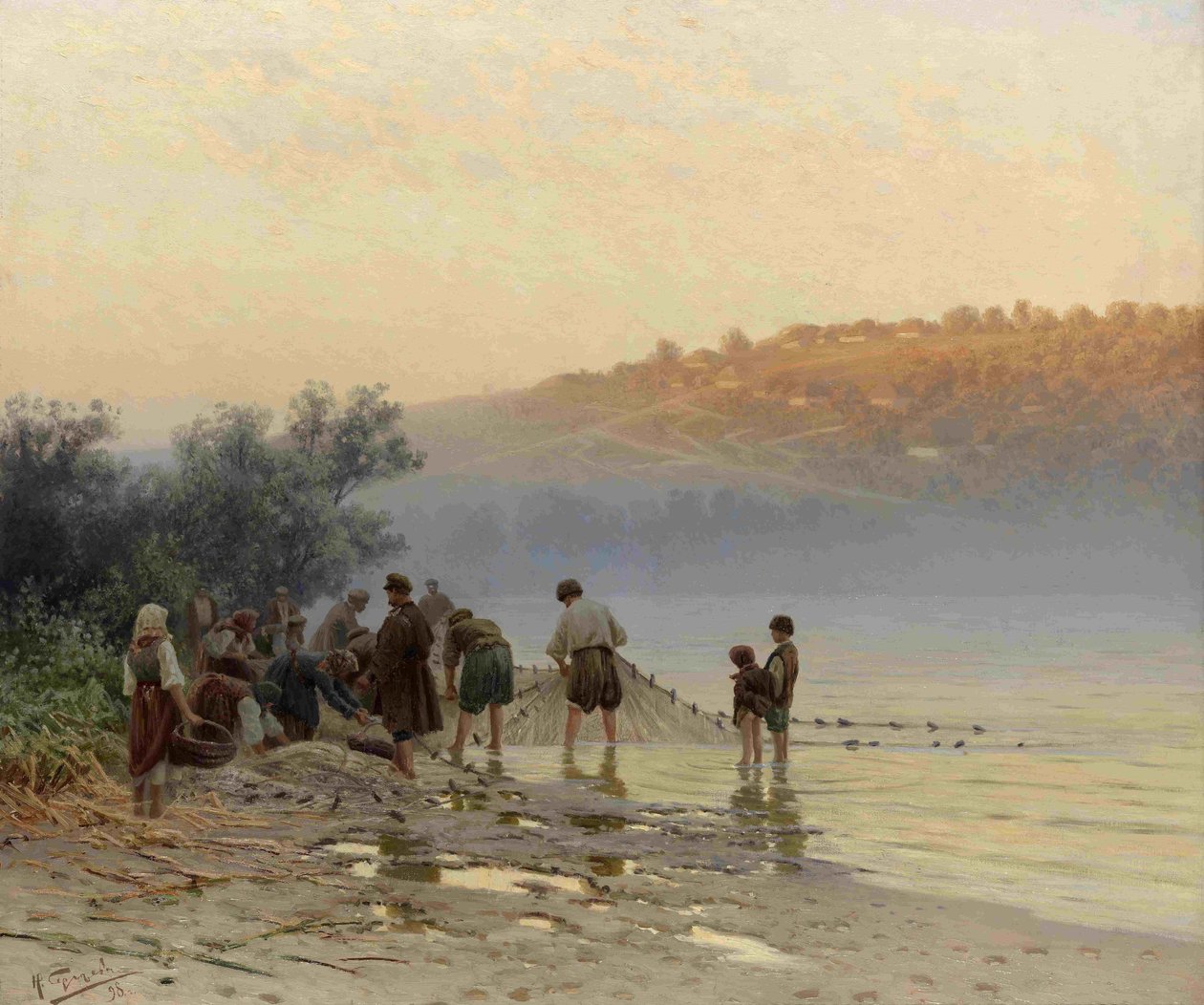 Rybář na Dněpru, 1898 od Nikolay Alexandrovich Sergeyev