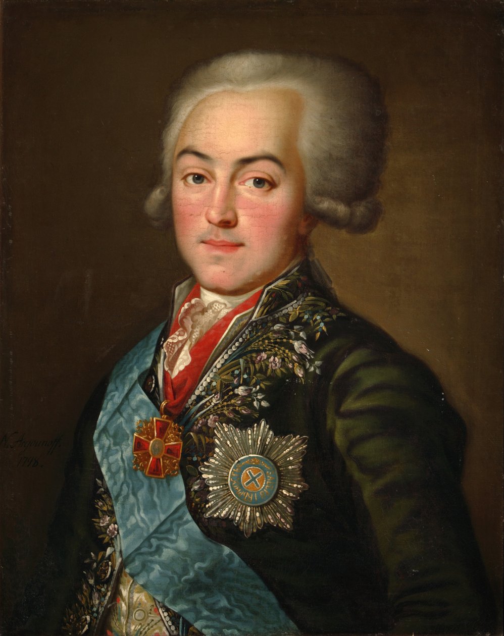 Portrét hraběte Nikolaje Petroviče Šeremetěva 1751-1809, 1798 od Nikolay Ivanovich Argunov