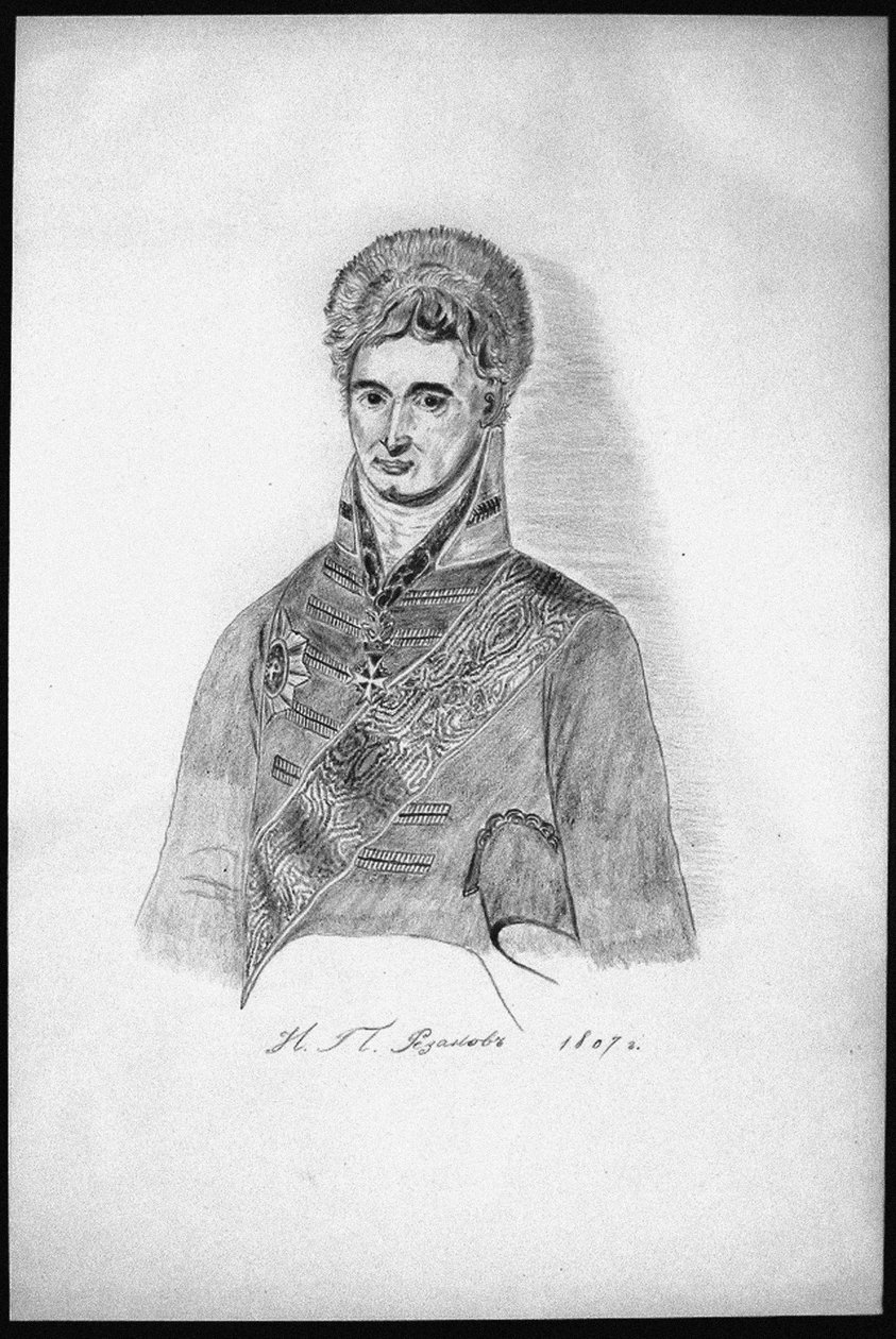 Kopie autoportrétu, 1806 od Nikolay Petrovich Rezanov