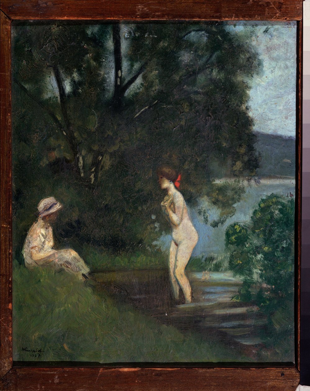 Lapač (A Bather) - obraz Nikolaje Vladimiroviče Sinezubova (Nicolas Sinezuboff) (1891-1956), olej na plátně od Nikolay Vladimirovic Sinezubov