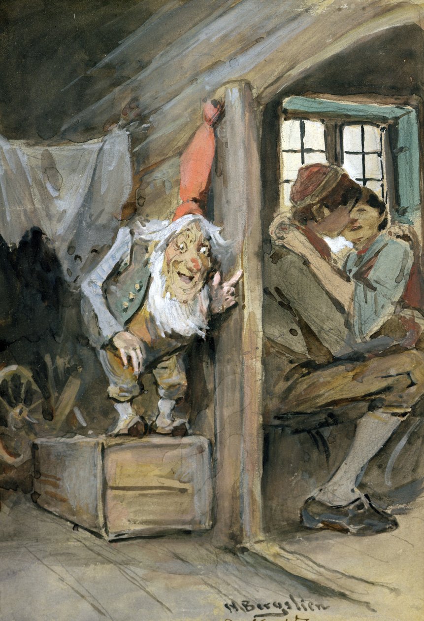 Be Lurking (akvarel na papíře) od Nils Bergslien