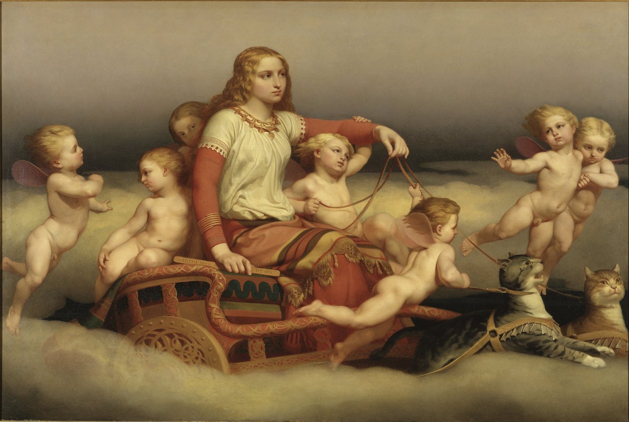 Freyja recherche son mari disparu - Freya hledá svého manžela, Blommer, Nils Jakob (1816-1853). Olej na plátně od Nils Blommer