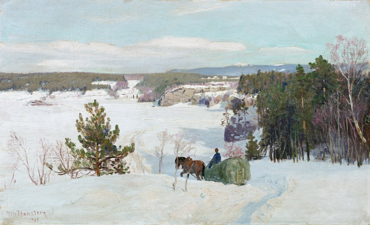 Zimní krajina od Nils Hansteen