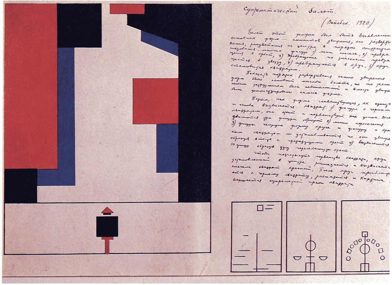 Suprematistický baletní design, 1920 od Nina Iosifovna Kogan