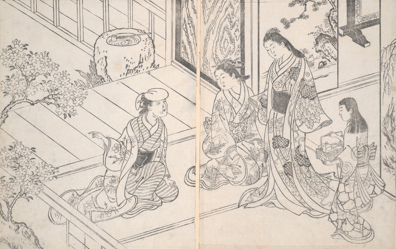Domácí scéna od Nishikawa Sukenobu