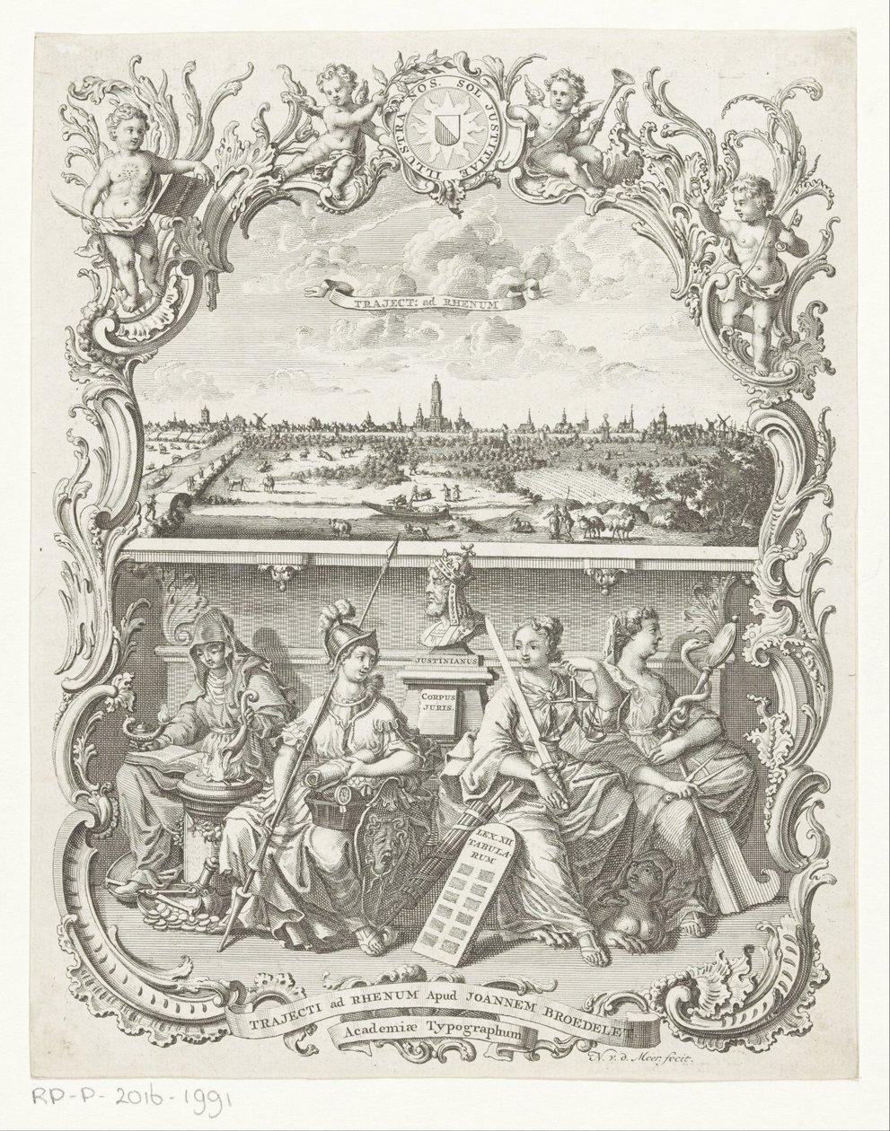 Pohled na Utrecht a alegorie s Minervou a ctnostmi od Noach van der Meer (I)