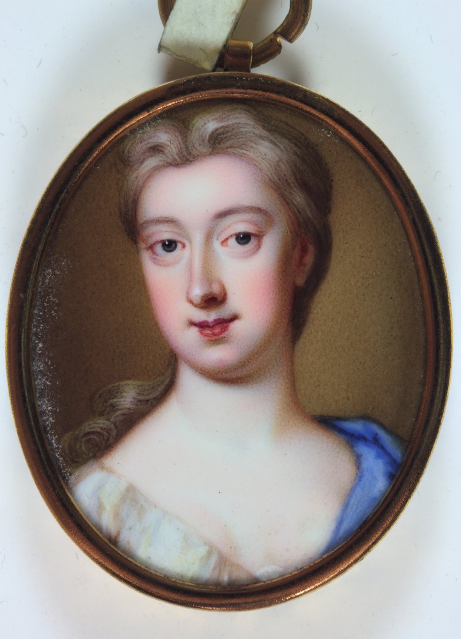 Lady Henrietta Cavendish Holles Harley (smalt na zlatě) od Noah or Seeman Abraham (fl.1751) (attr.to) Seaman