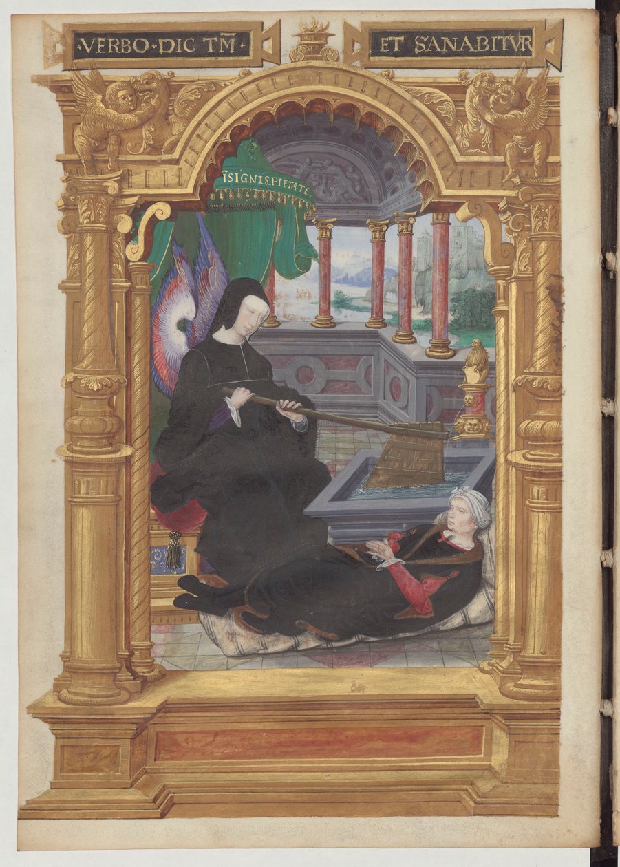Louisa Savojská drží kormidlo, symbol regentství. Frontispis Gestes de Blanche de Castille od Etienna Leblanca. od Noel Bellemare
