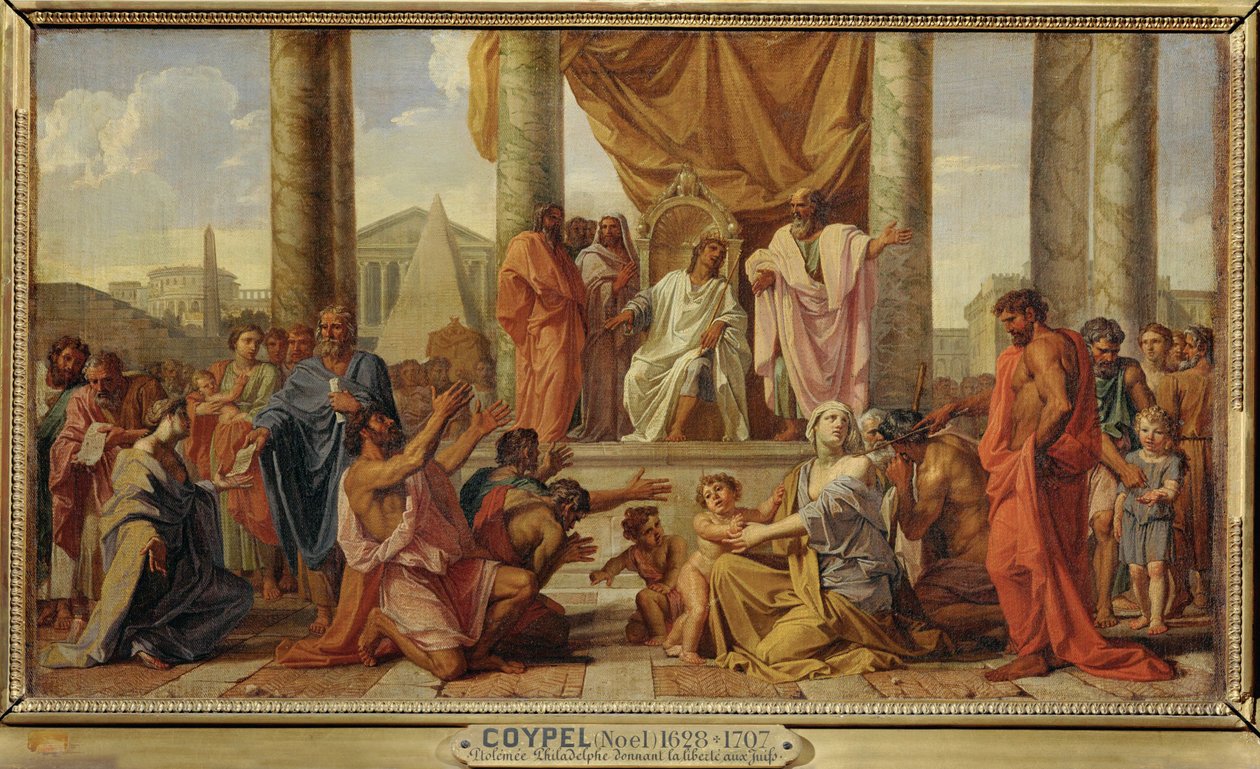 Ptolemaios Filadelfos uděluje Židům svobodu... od Noël Coypel