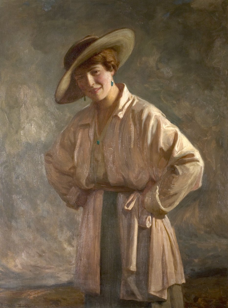 Lois Ball, sestra Albert Ball, VC (později paní Anderson), kolem roku 1919 (olej na plátně) od Noel Denholm Davis