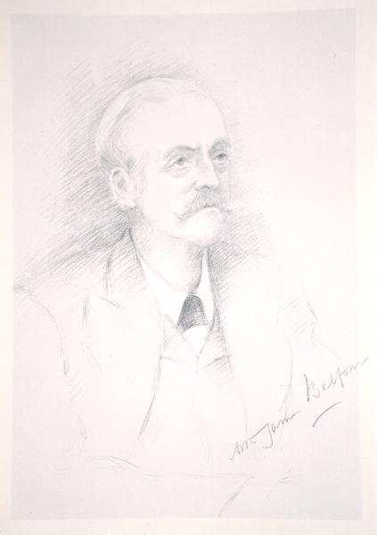 Portrét sira Arthura Jamese Balfoura (1848-1930) z alba na Entente Cordiale od Noel Dorville