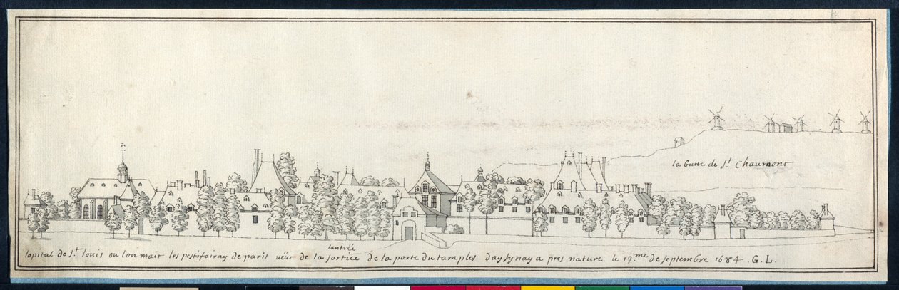 Kartuziáni z Palais de Luxembourg (pero a inkoust na papíře) od Noel Gasselin