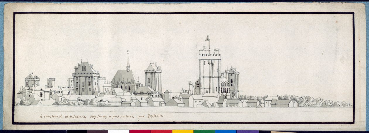 Chateau de Vincennes (pero a inkoust s mytím na papíře) od Noel Gasselin