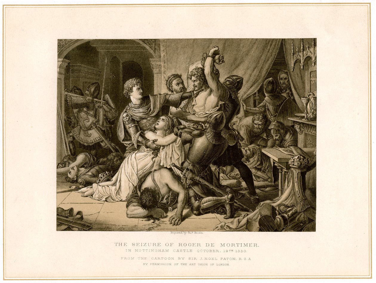 Zabavení Rogera de Mortimera 1287-1330 na zámku Nottingham, 19. století. od Noel Paton