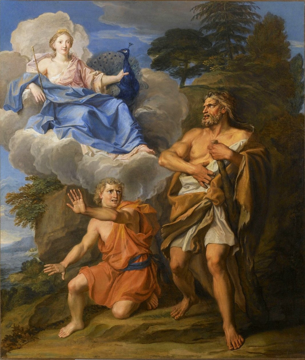 Francouzština:  Příběh o Herkulovi - Juno a Herkules od Noël Coypel