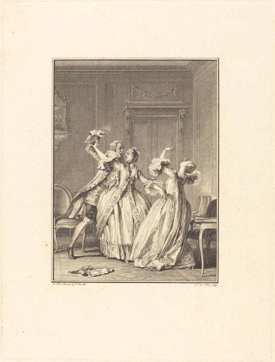 Měchy od Noël Le Mire after Jean Michel Moreau