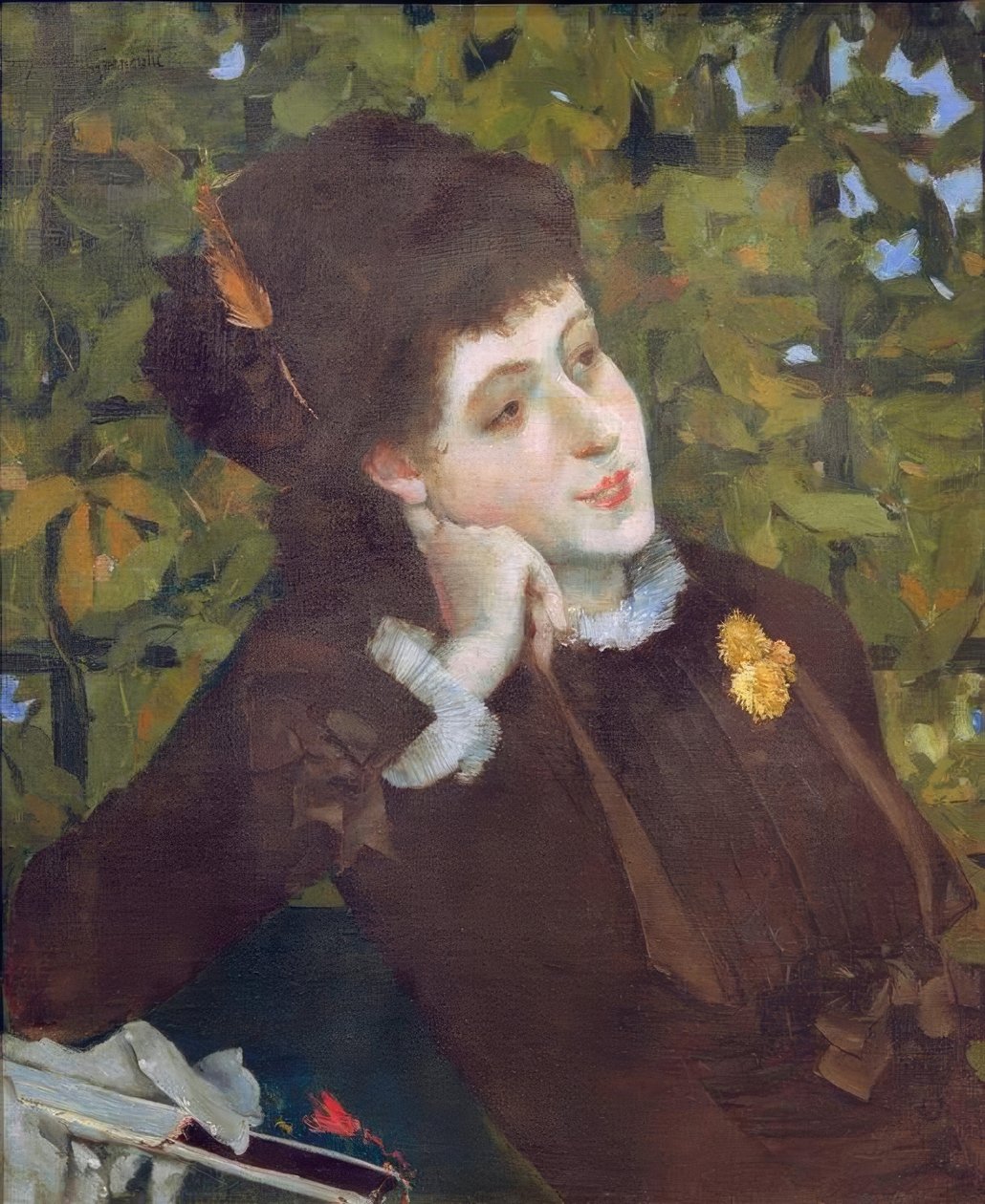 Portrét ženy (Berthe Morisot) od Norbert Goeneutte