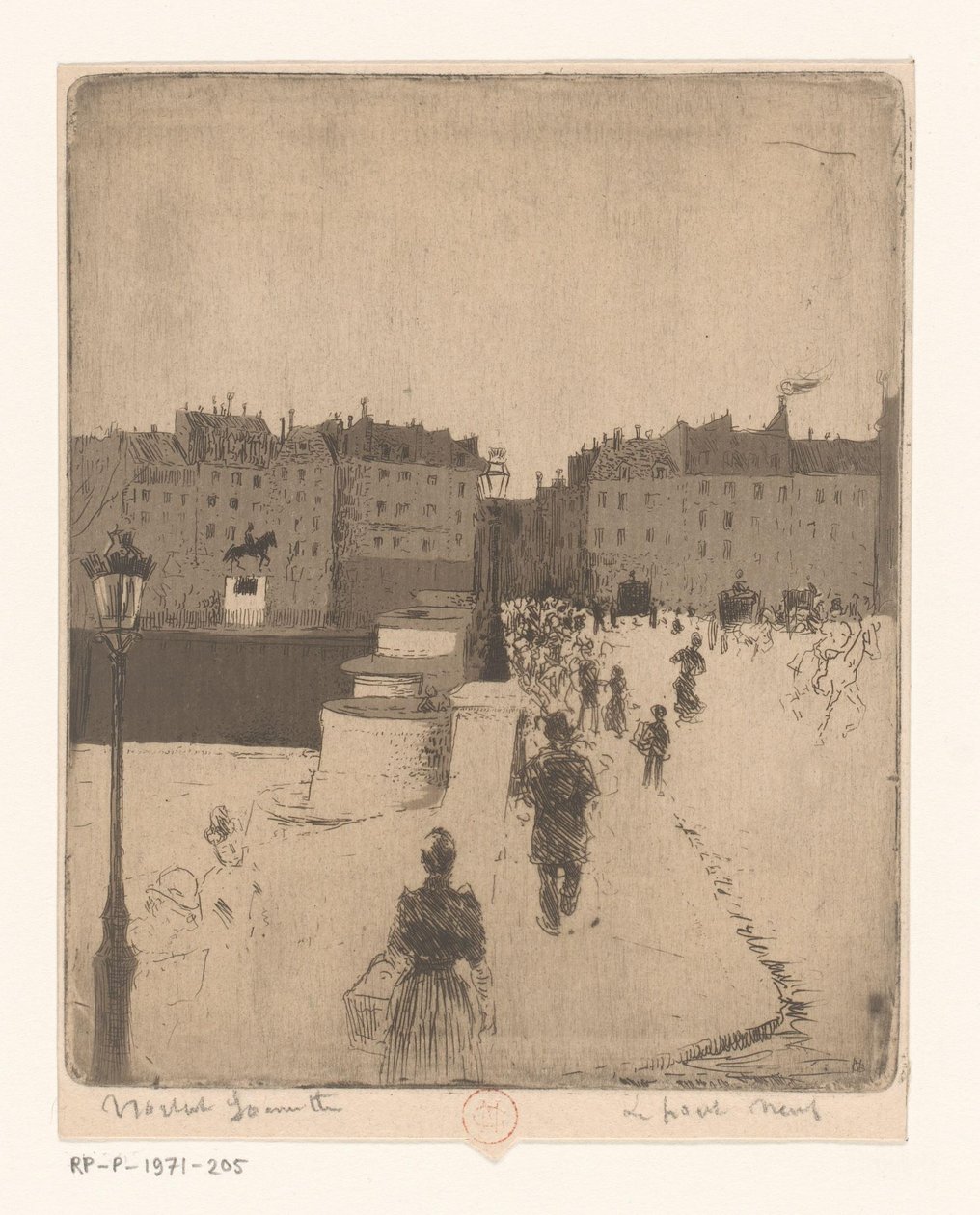 Pohled na Pont Neuf v Paříži Le Pont Neuf (název na objektu) od Norbert Goeneutte