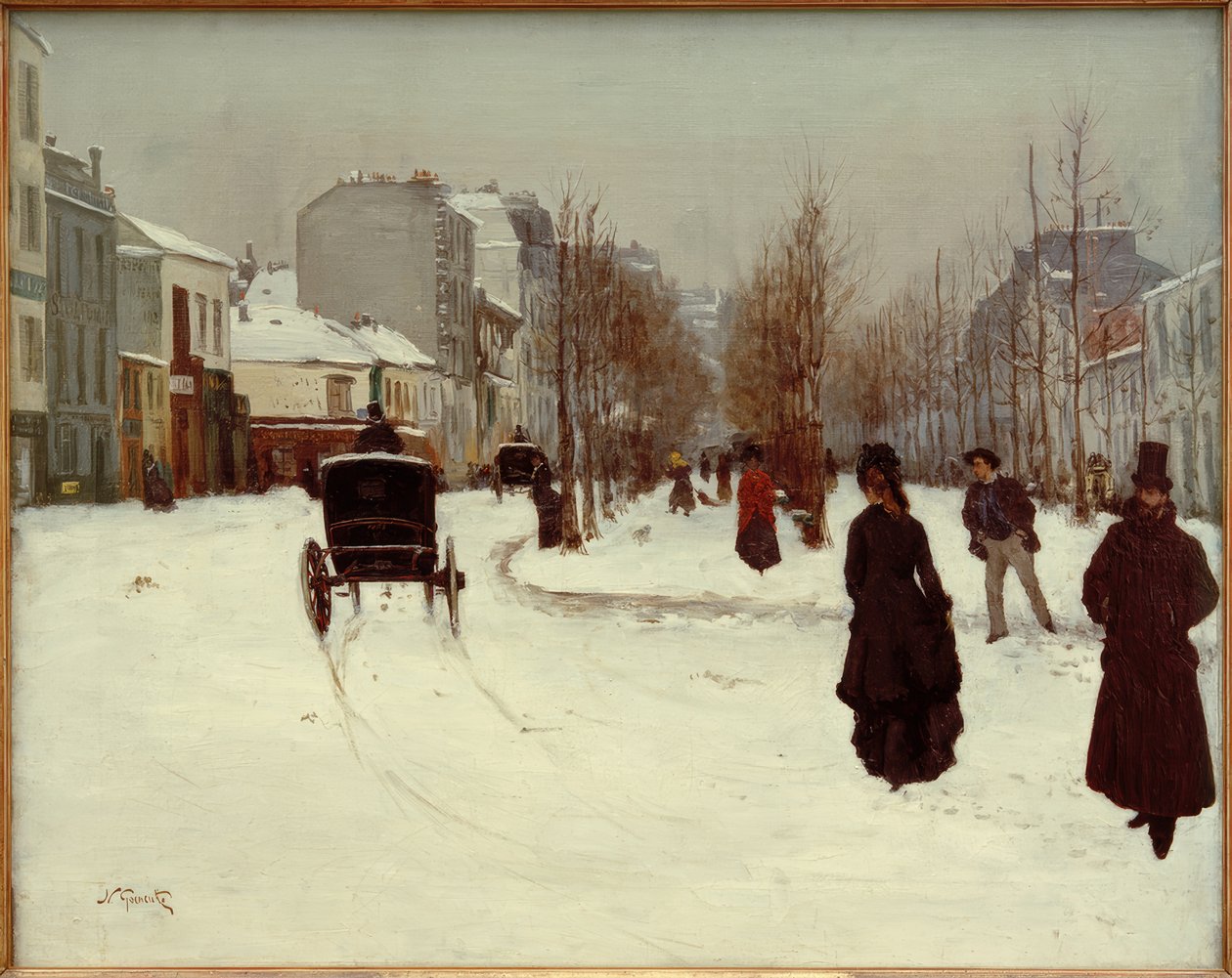 Boulevard de Clichy pod sněhem od Norbert Goeneutte