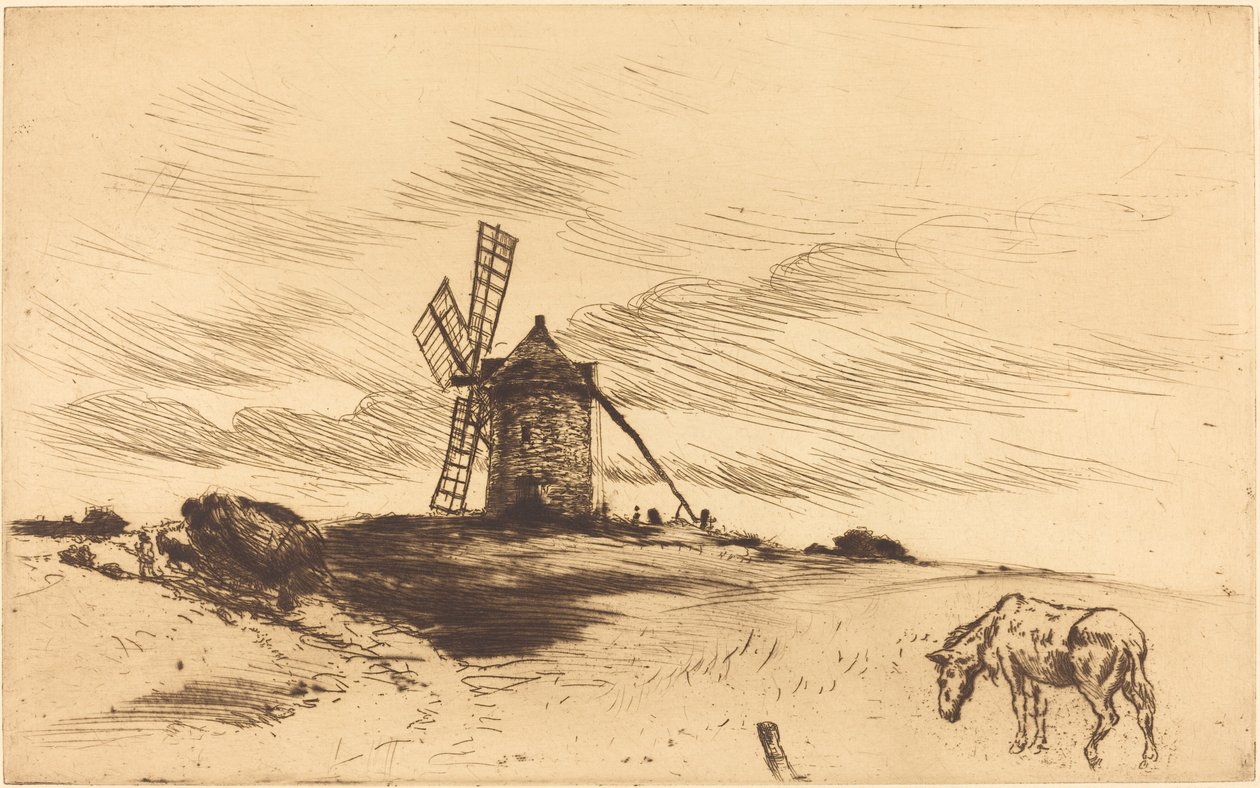 Mlýn v Saint Jacut od Norbert Goeneutte