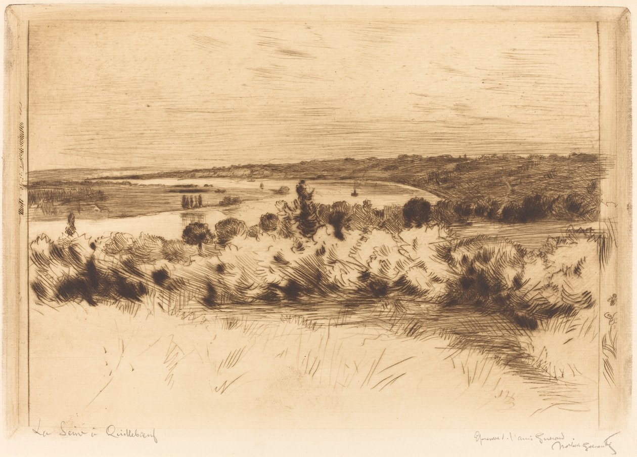 Seina v Quillebeuf od Norbert Goeneutte
