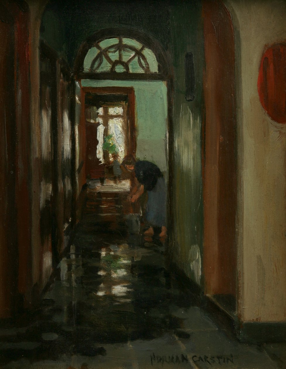 Sobota - Vnitřní pohled na Garstinsův domov od Norman Garstin