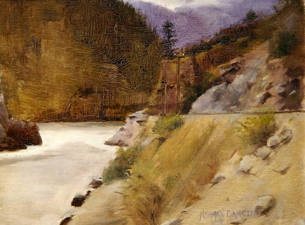 Kaňon Hell Gate, řeka Fraser, Kanada (ropa) od Norman Garstin