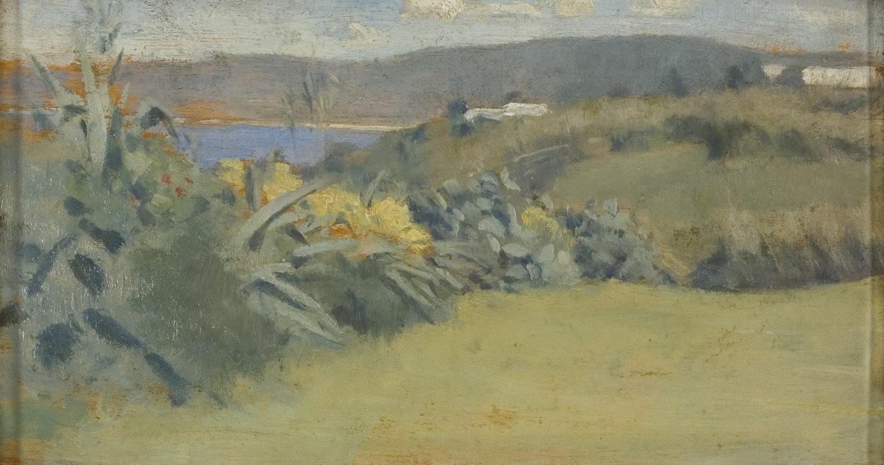Krajina v Tangeru, kolem roku 1885 (olej na panelu) od Norman Garstin