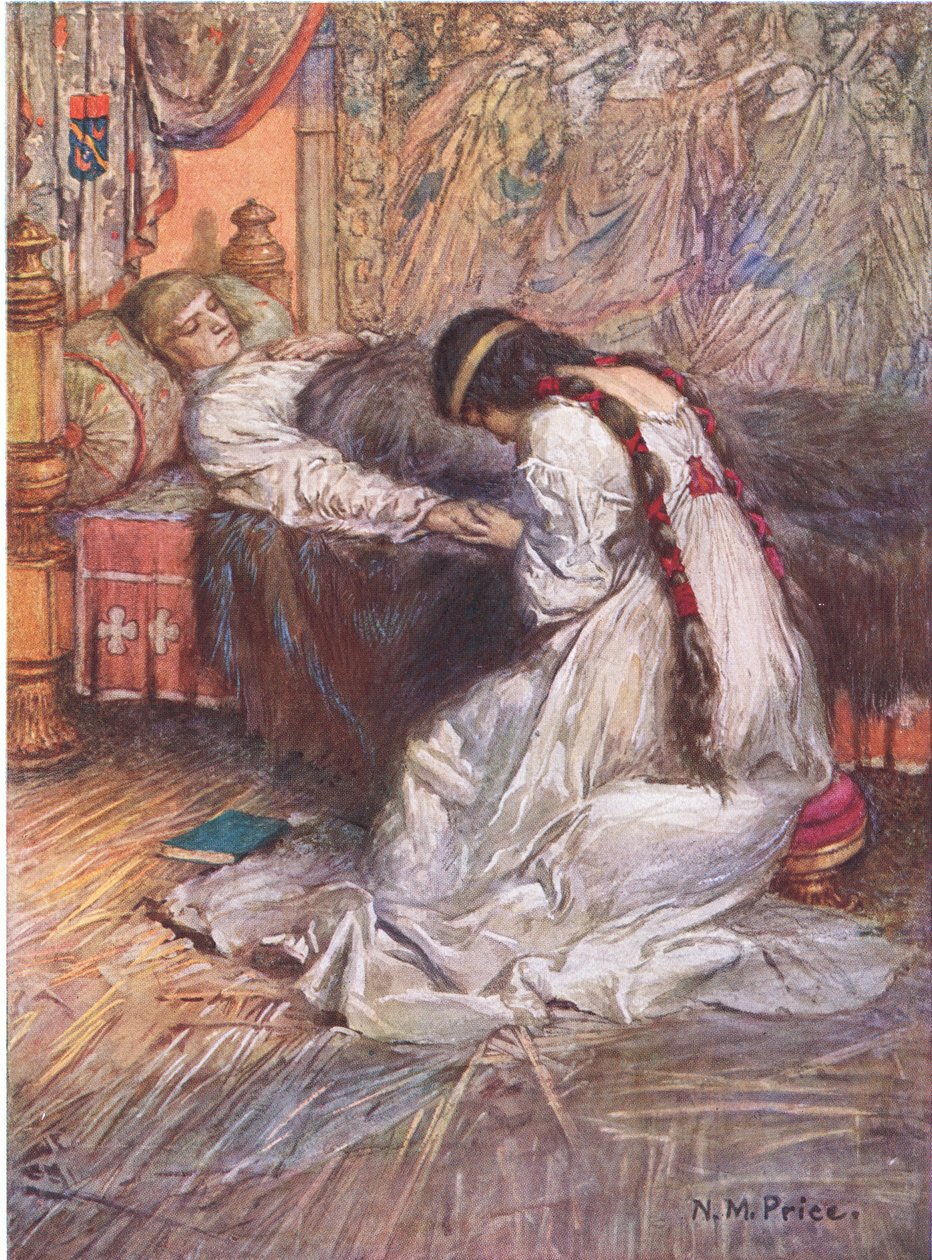 Cítil její slzy na své ruce, ilustrace z „The Children
