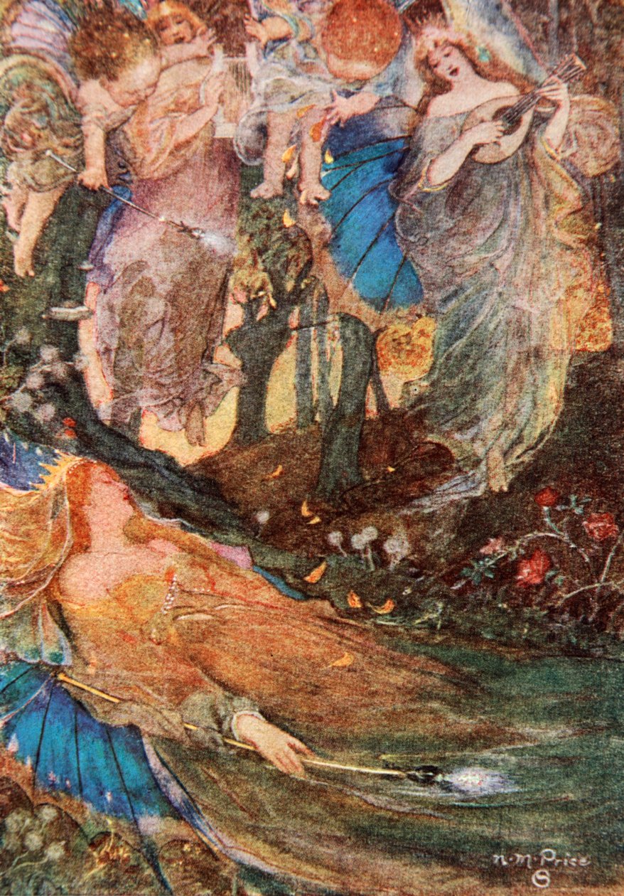 Titania spí, Sen noci svatojánské, 2. dějství, scéna 2, ilustrace z 