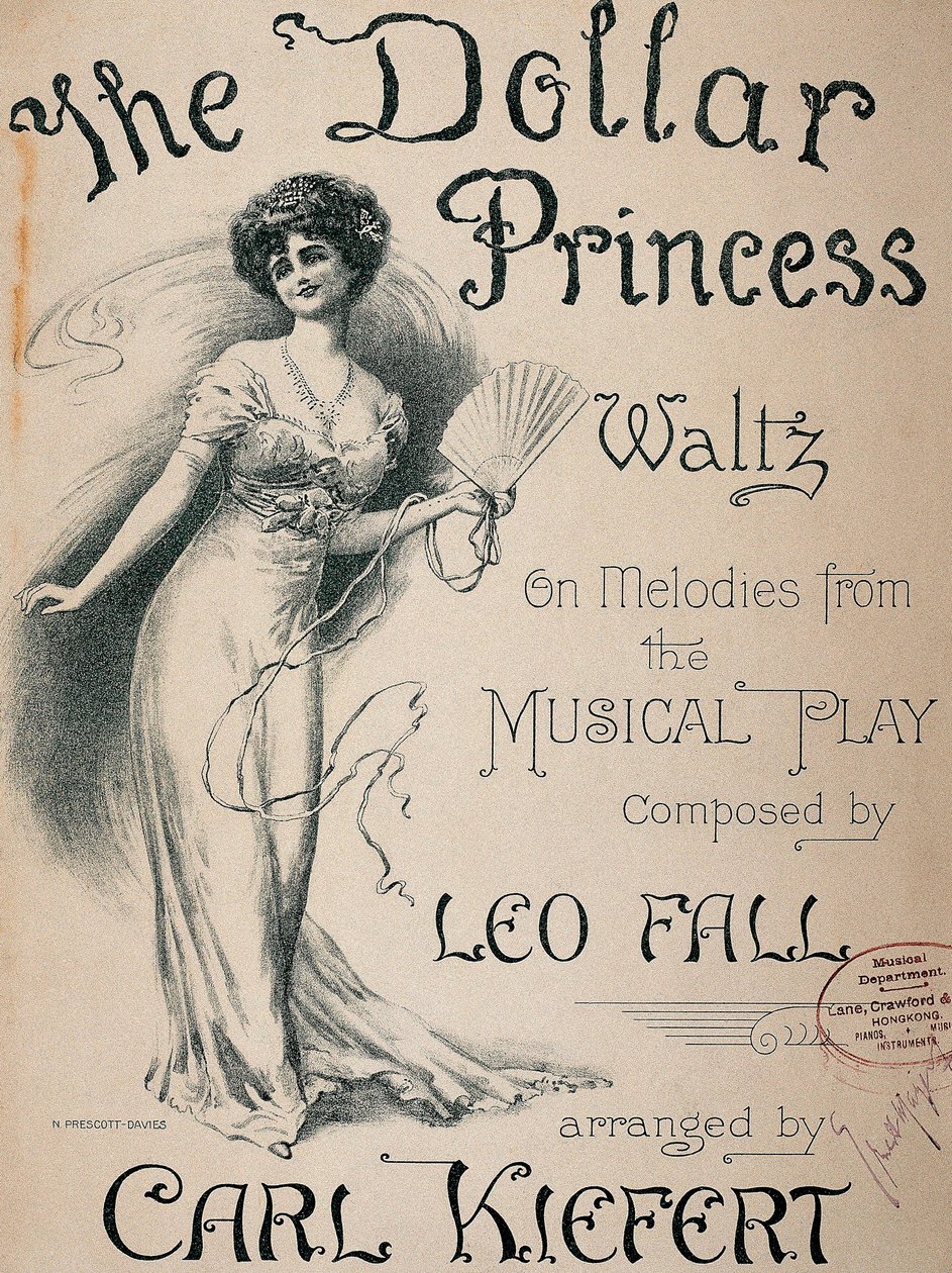Plakát k muzikálu "Dolarová princezna" od Norman Prescott Davies
