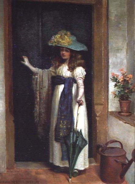 Mladá dívka s deštníkem od Norman Prescott Davies