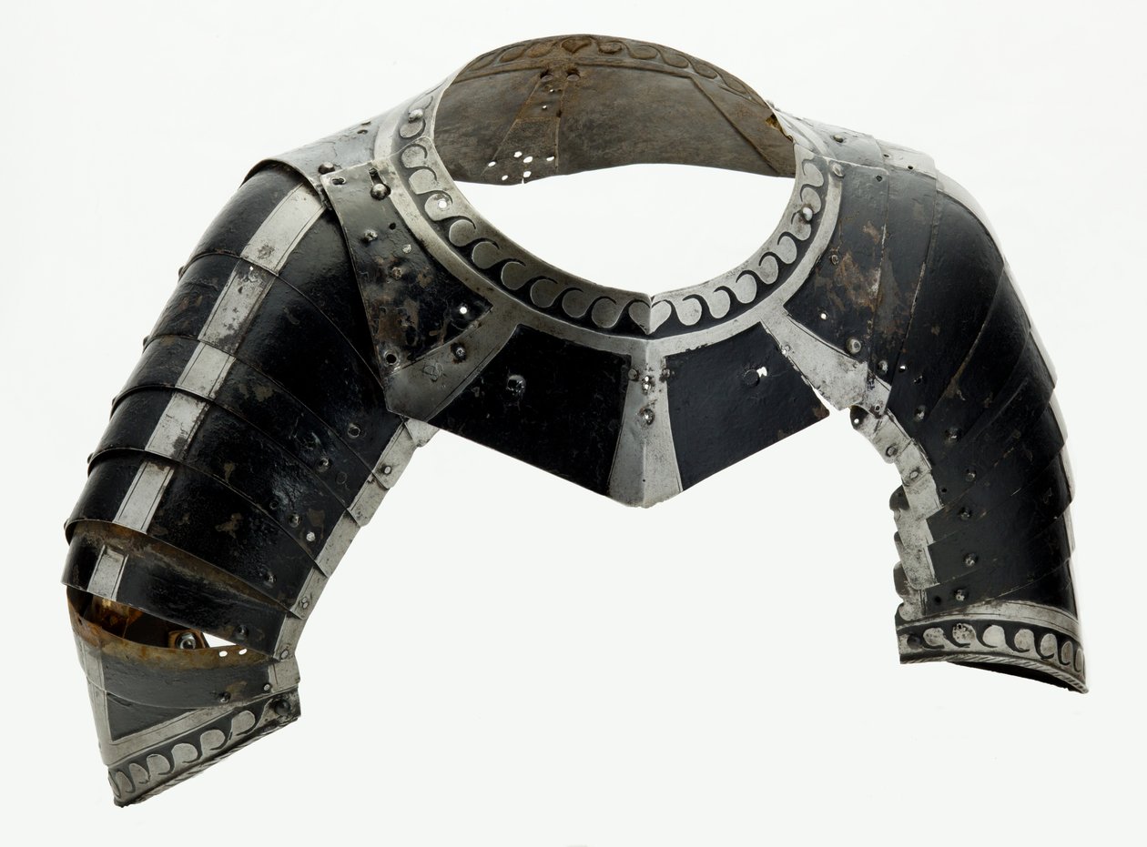 Almain Collar, c.1580 (lakovaná ocel s moderní kůží) od North German School