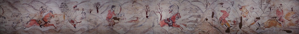 Nástěnná malba z hrobky dynastie Northern Qi v Jiuyuangang, Xinzhou od Northern Qi Dynasty Chinese Scool