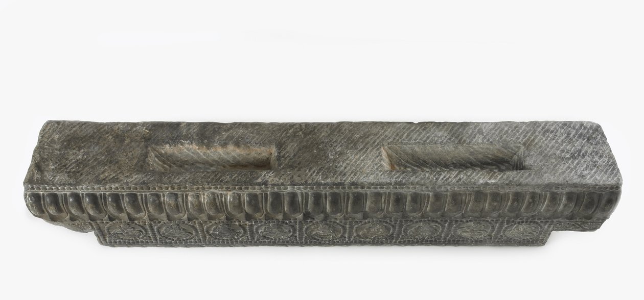 Římsa pohřební pohovky (vápenec) od Northern Qi Dynasty Chinese Scool